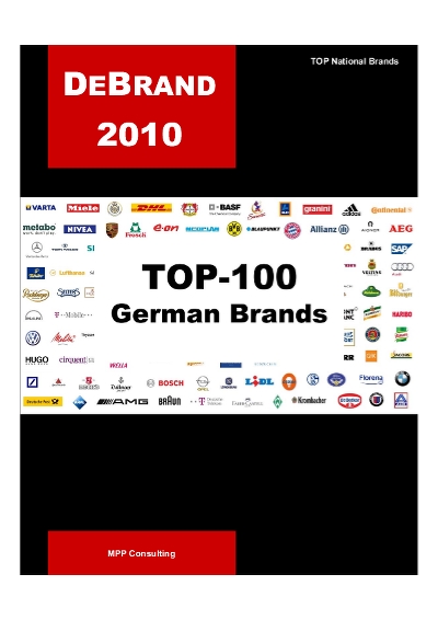 DeBrand Top 100 German Brands 2010 on rankingthebrands